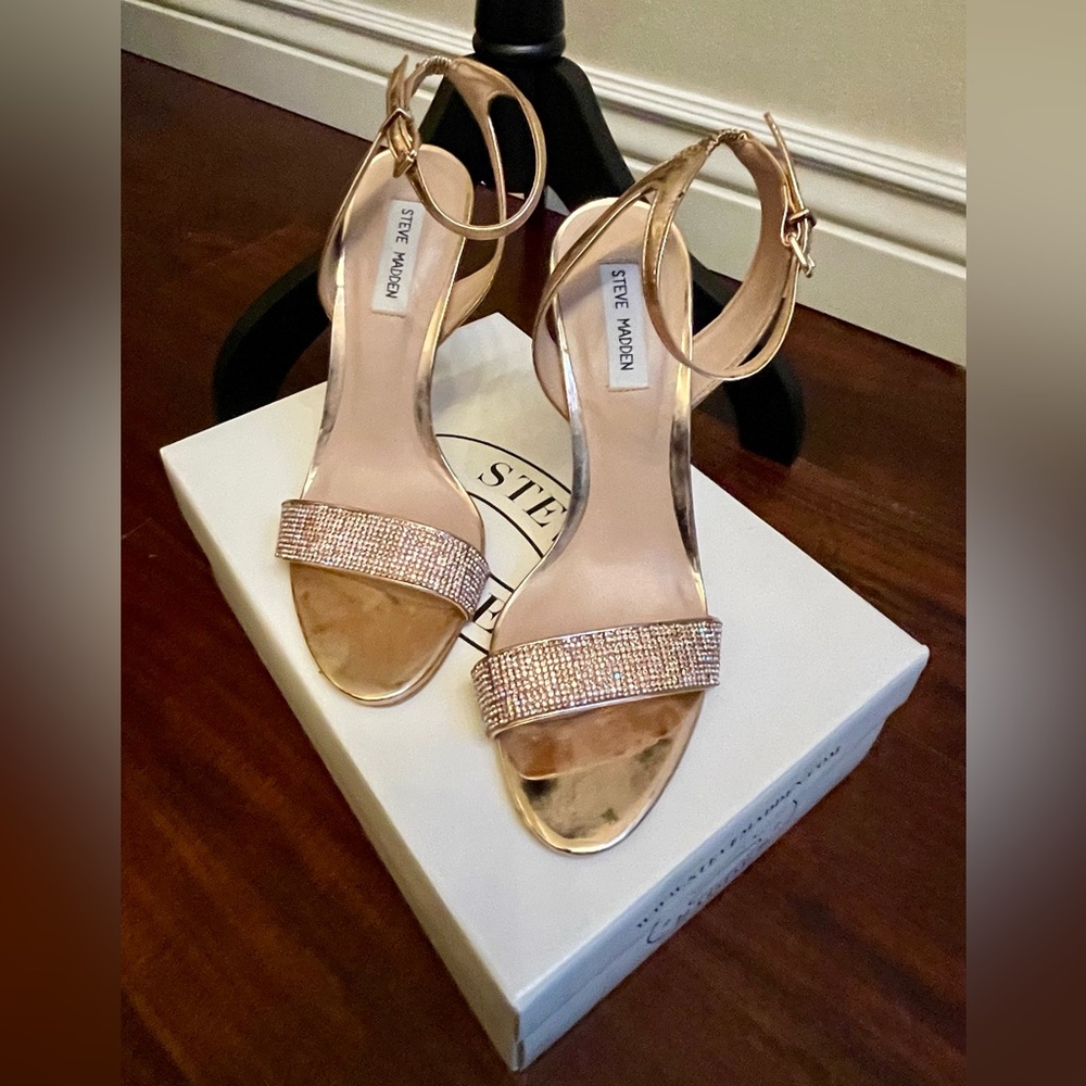 Steve Madden Leona Rose Gold High Heel Sandals